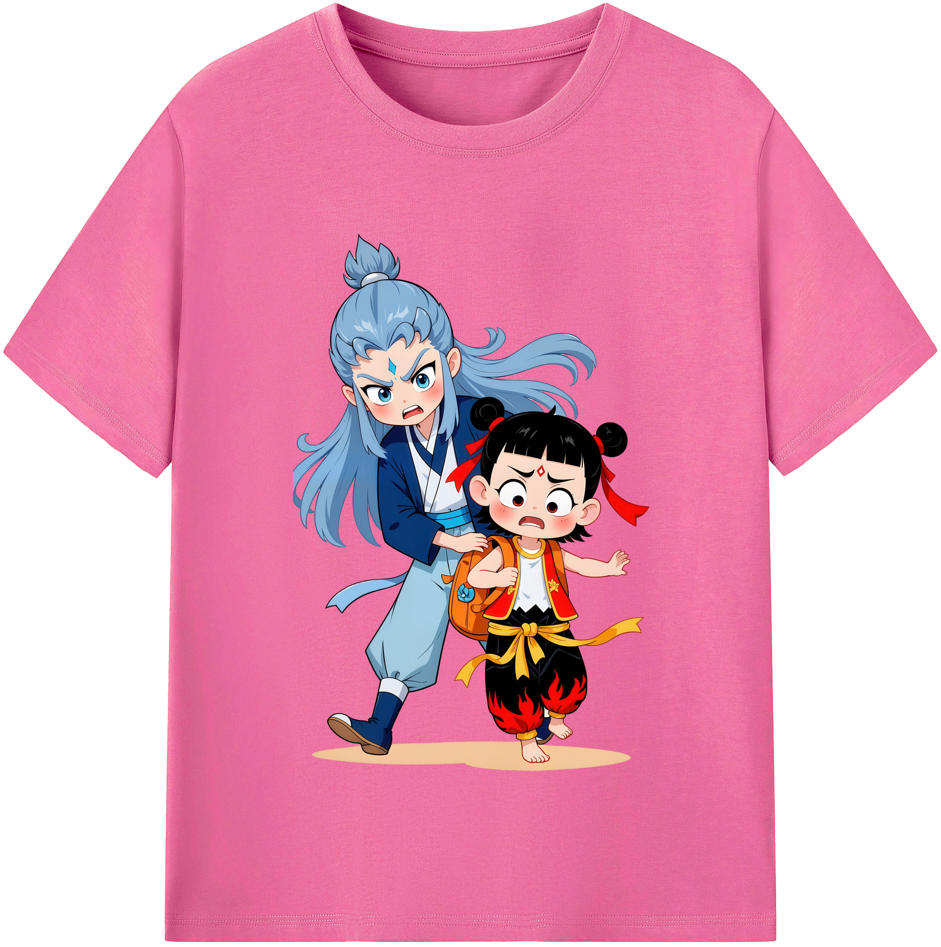（画像用） Ne Zha 2 ナタ 魔童の大暴れ レディースカジュアルプリントTシャツ（綿100％）
